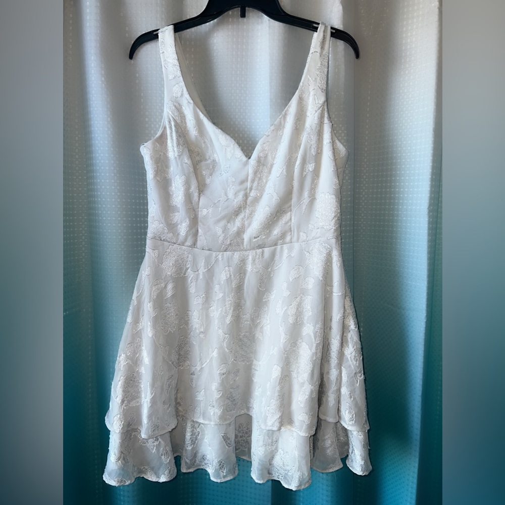 B. Smart floral short graduation dress. size 13